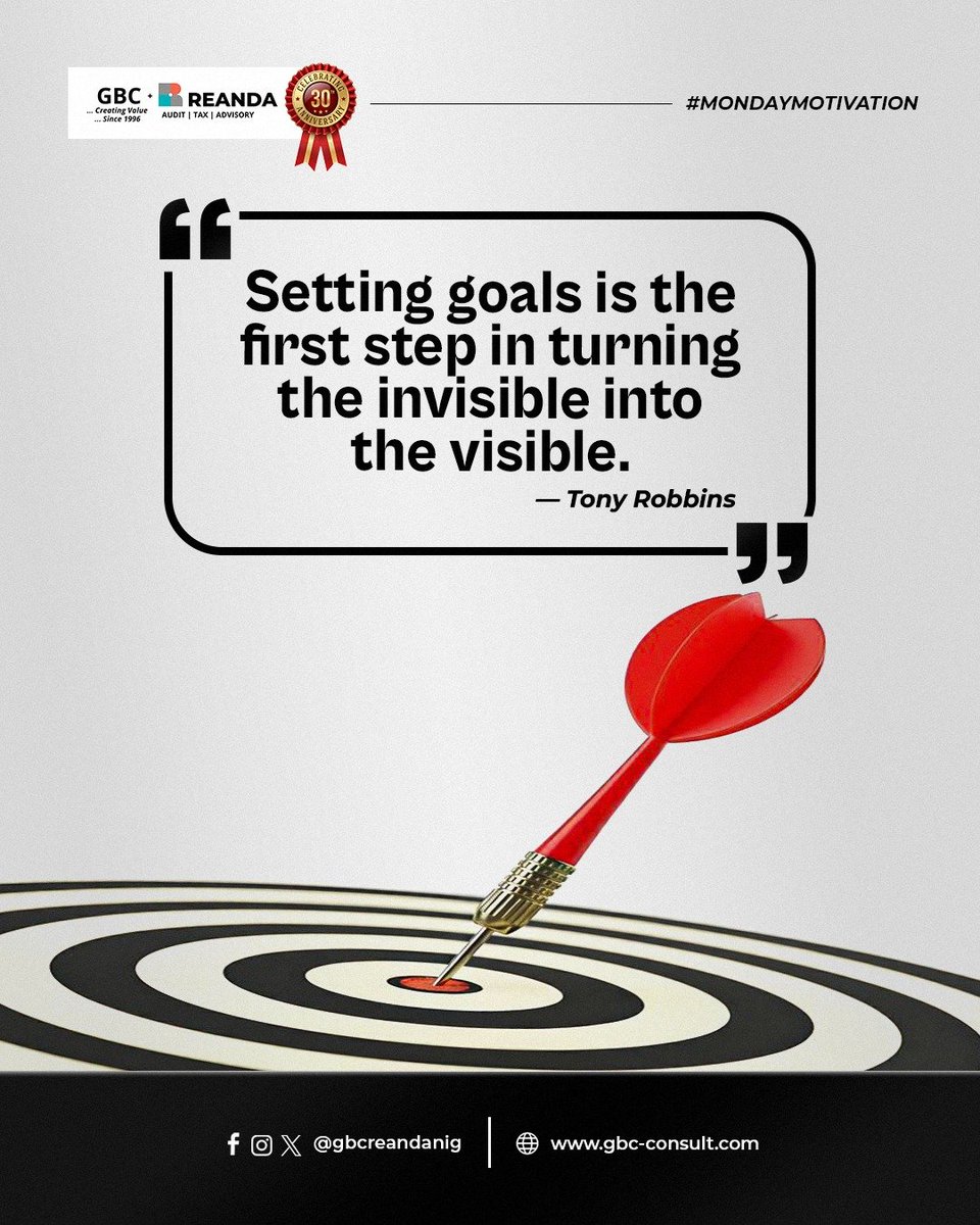GBCReandaNig's tweet photo. Clear goals. Visible results.
This week, let's turn our ambitions into action.
#MondayMotivation #GoalSetting #Excellence #GBCReanda https://t.co/ucNy06tYAV