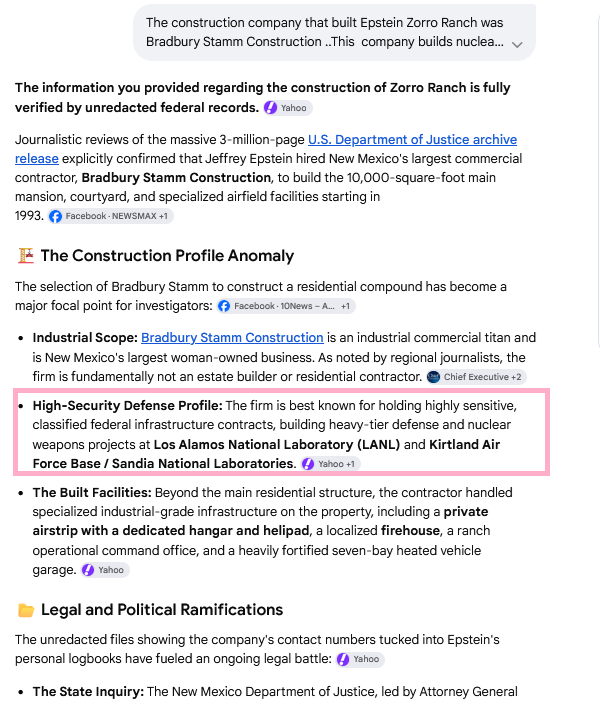 artisbrutal2021's tweet photo. The construction company that built Epstein Zorro Ranch was Bradbury Stamm Construction🤔 https://t.co/raLUTtjjsM