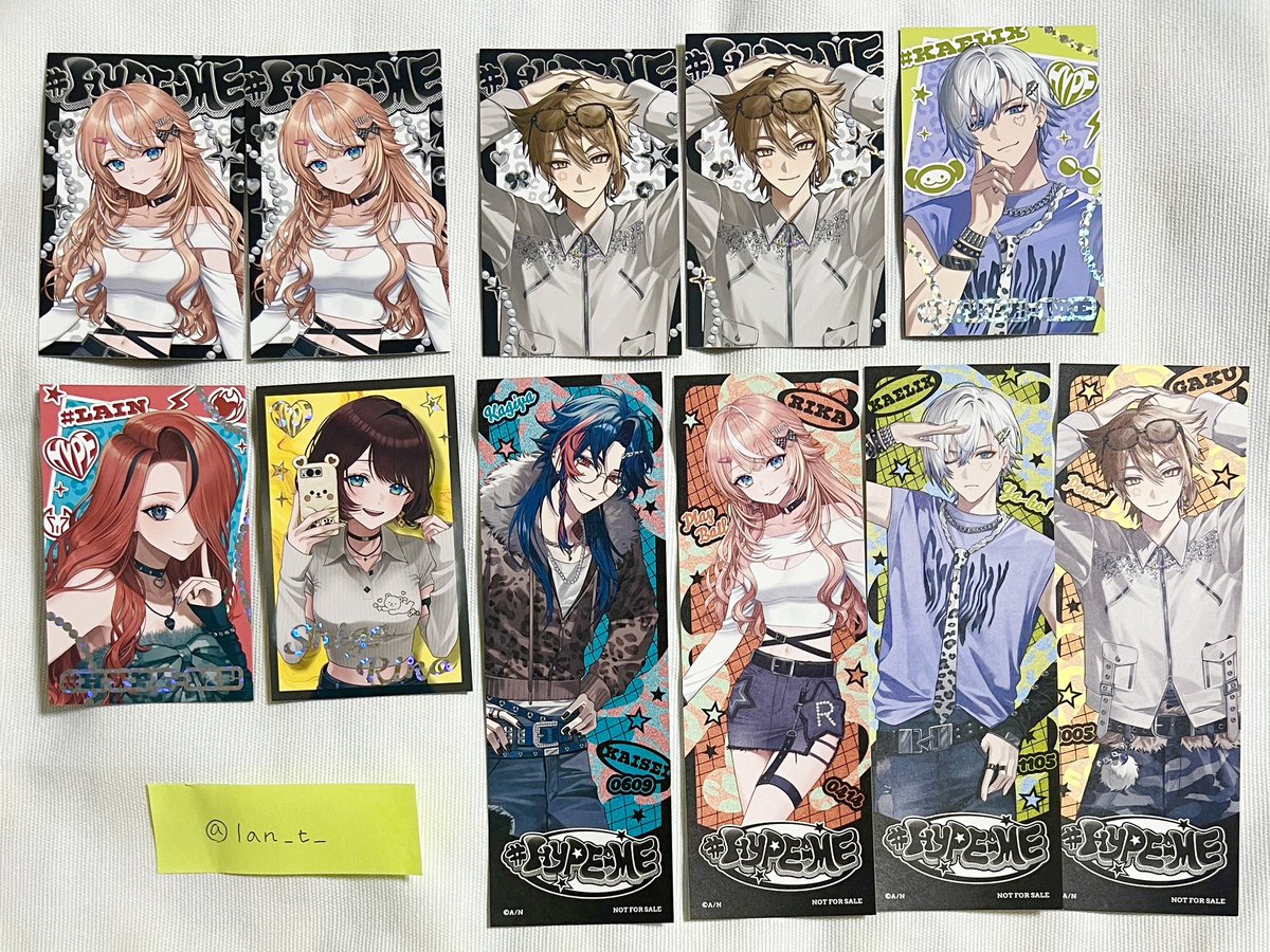 lan_t_'s tweet photo. ［交換］にじさんじ アニメイト Autumn Fair 2026 購入特典 しおり HYPE-ME ランダムフォト風カード

譲）1枚目
求）2枚目

絵柄異種交換可
特典しおりとの交換は🩷のカードを含む場合のみでお願いします
都内手渡し>郵送 https://t.co/RI2iJGWdnN
