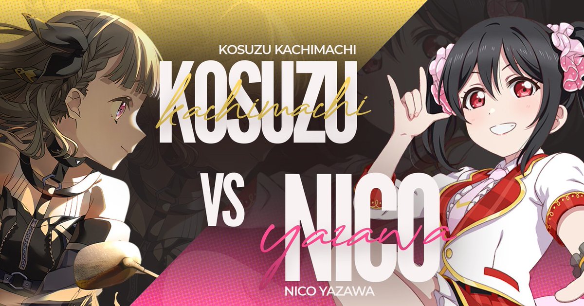 LoveLiveChamps's tweet photo. Time to vote on Round 1, Wave 8! The final eight characters face off to see who will be the final ones advancing in #LoveLiveChampions

Make your voice heard!

https://t.co/76v6wfvh7x https://t.co/srE076BvS4