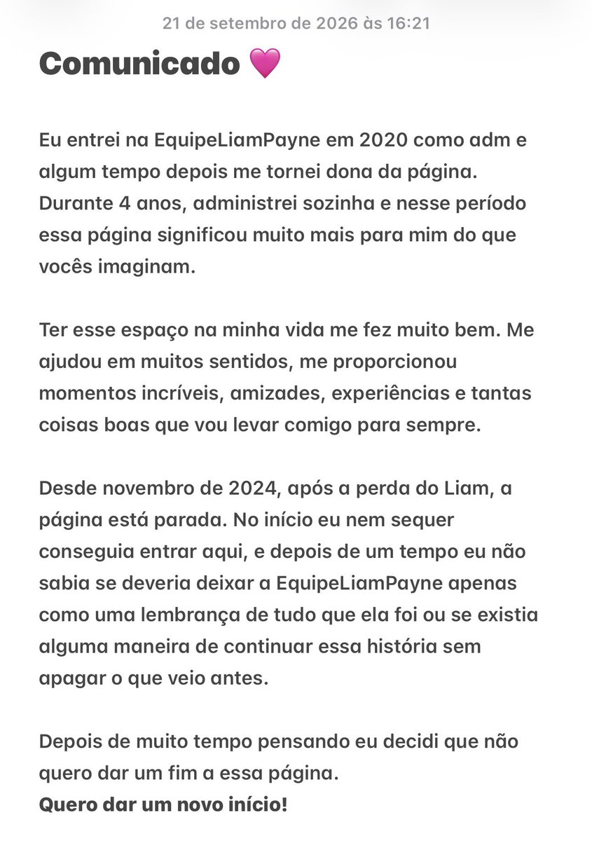 WhatsNewInMusic's tweet photo. Faz muito tempo desde a última vez que apareci por aqui.. 

Nos últimos meses pensei muito sobre essa página, sobre tudo que ela significa e sobre o que eu gostaria que ela fosse daqui pra frente. 

Espero que leiam com carinho 🩷 https://t.co/O5F8qHTZxx