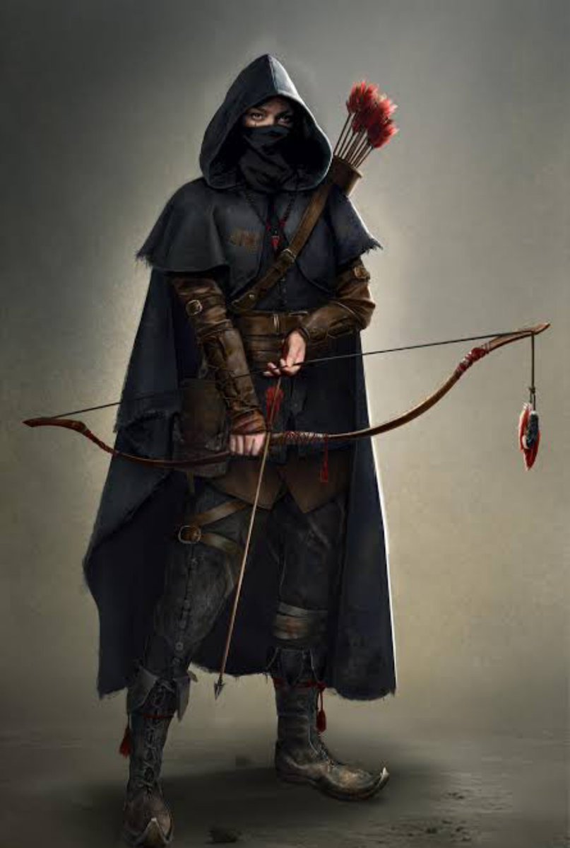 Novavodz's tweet photo. Silent, lethal, and always on target. 🏹🖤
#DND #DnDCharacter #Ranger #Rogue #TabletopRPG #FantasyArt https://t.co/SR3KADXPJy