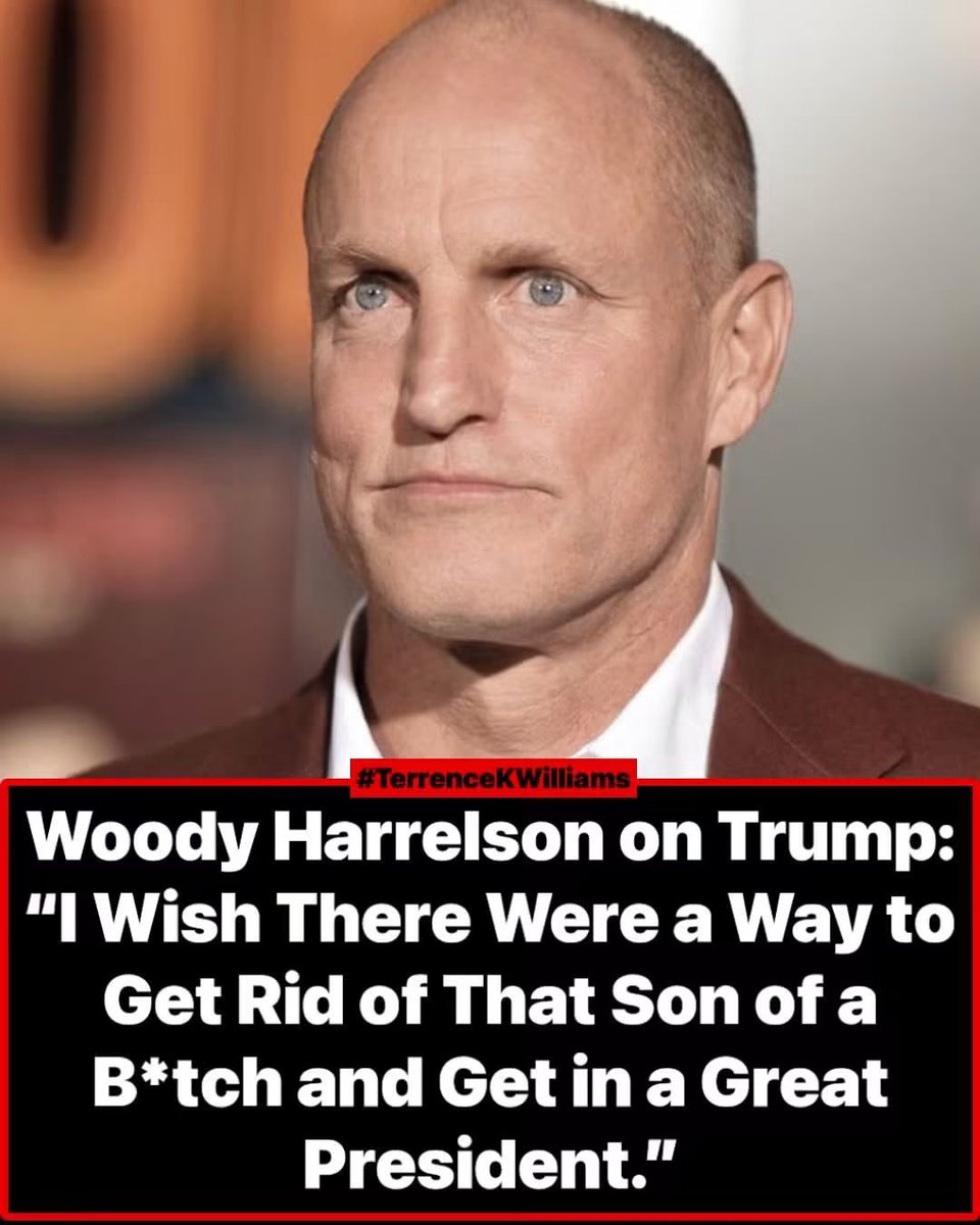 ag_0012's tweet photo. Woody Harrelson on Trump: “I Wish There Were a Way to Get Rid of That Son of a B*tch and Get in a Great President.” https://t.co/A8qKGQHblf