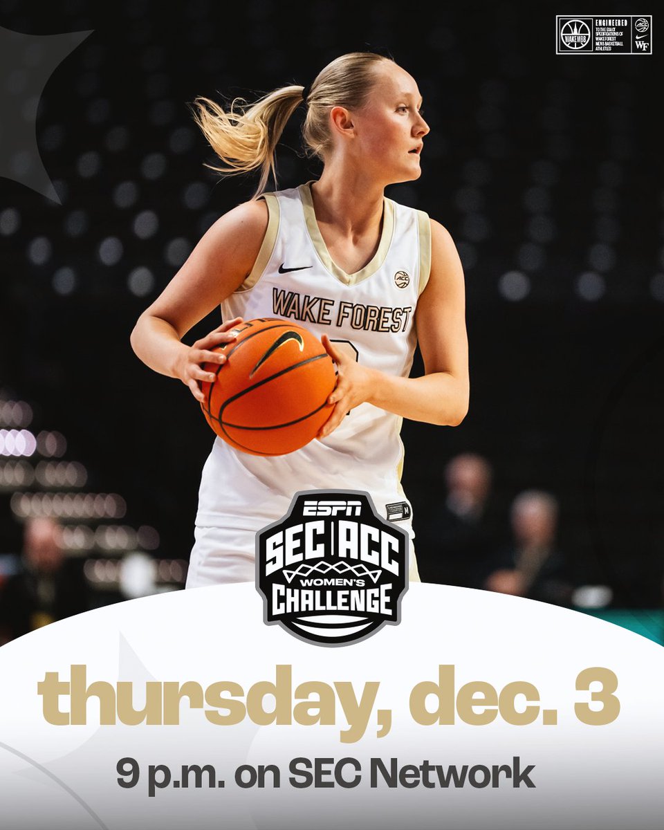 WakeWBB's tweet photo. Our Arkansas matchup is set⏰ https://t.co/IFDyS2hj2I