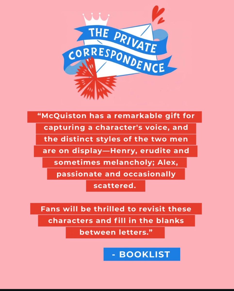 rwrbcrave's tweet photo. Early reviews for Red White &amp; Royal Blue: The Private Correspondence shared by Casey Mcquiston on instagram! https://t.co/kRgjYympD4
