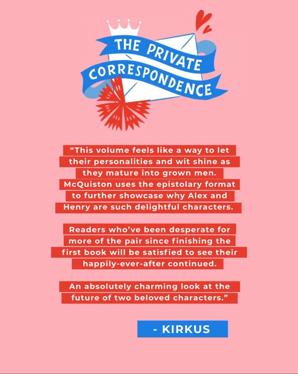 rwrbcrave's tweet photo. Early reviews for Red White &amp; Royal Blue: The Private Correspondence shared by Casey Mcquiston on instagram! https://t.co/kRgjYympD4