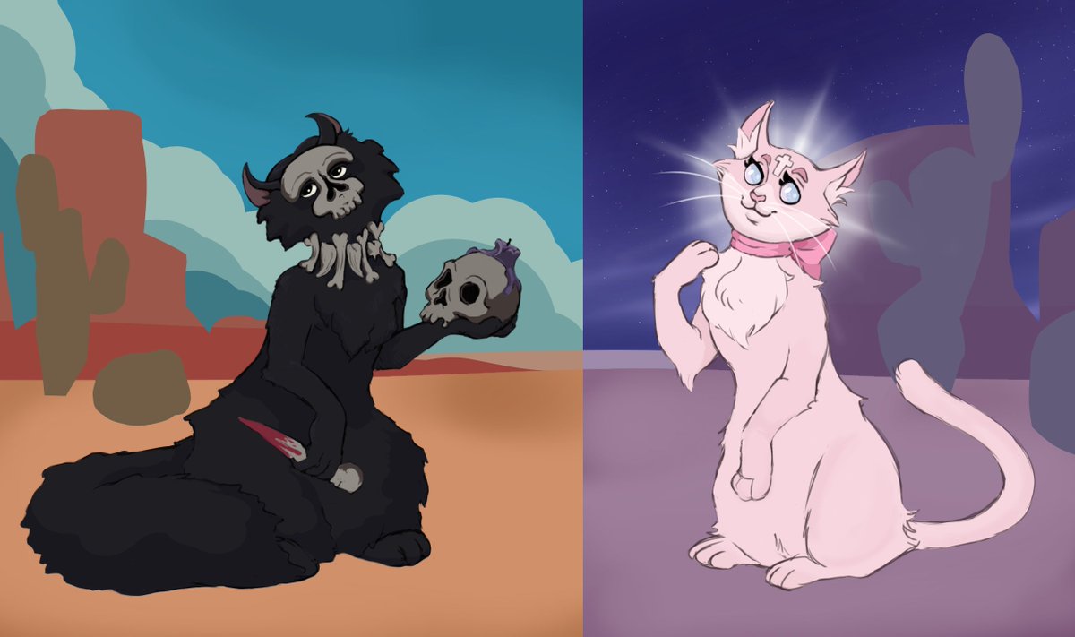 DwarfLover67's tweet photo. This duo 💀💖
#Mewgenics https://t.co/lhyImYJxIR
