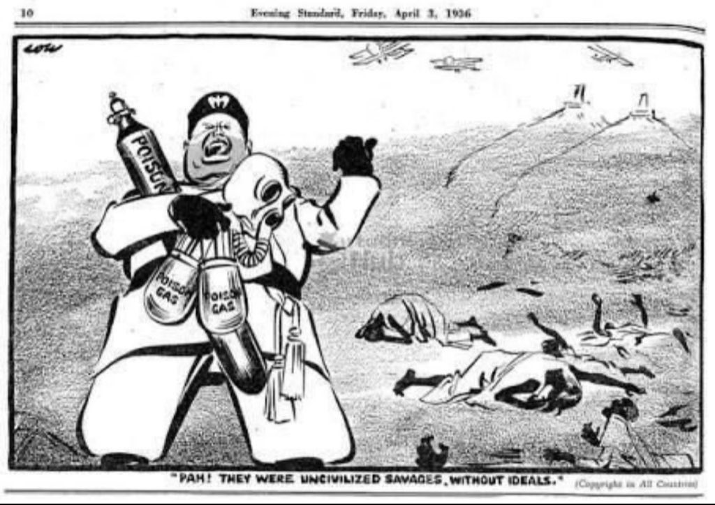 UlyxysI's tweet photo. Graziani then drops mustard gas on them https://t.co/qhNFwDwaQE
