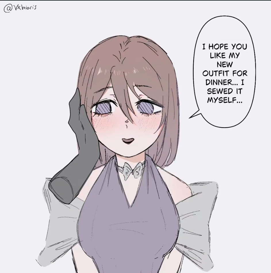 Vxleriaris_'s tweet photo. You're taking her out to dinner, and she made a dress for that special event. Did you like it? https://t.co/KM9sMUHwGz