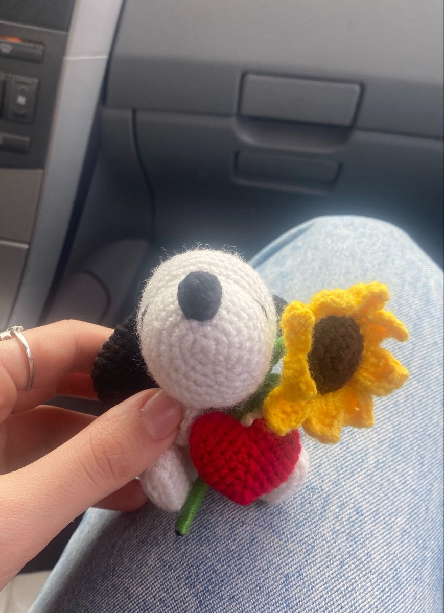 venusenIeo's tweet photo. mi novio me regalo un snoopy con una flor amarilla estoy llorando https://t.co/GrvD96K3kl