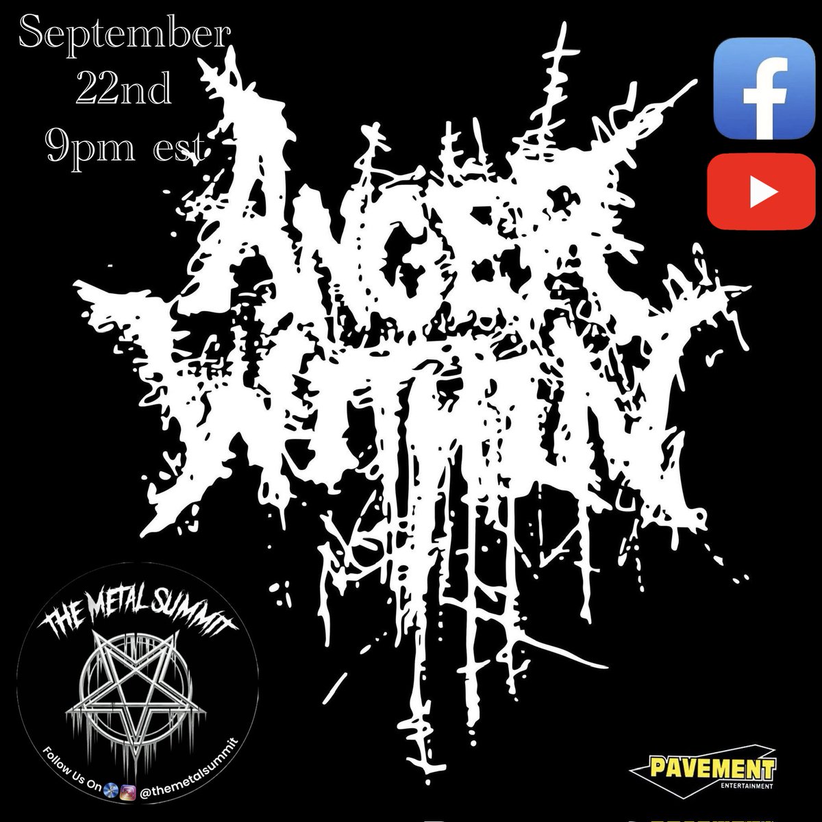 MetalSummit's tweet photo. Guest Announcement!!! The Metal Summit would like to welcome and express our excitement to have @angerwithin this Tuesday night. LIVE on the TMS Facebook and YouTube pages at 9pm est. #tms #themetalsummit #salemvampire #angelalamo #psychosteve https://t.co/irW8R807D8