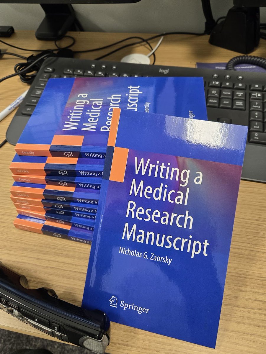 NicholasZaorsky's tweet photo. My author copies arrived! 📚 

Writing a Medical Research Manuscript is a practical guide to turning a research idea into a clear, rigorous, publishable paper. 

I hope it’s useful for students, physicians, researchers, and anyone trying to become a better scientific writer. ✍️ 

https://t.co/h3h3DlnICu 

https://t.co/WDHO3Ku74Y