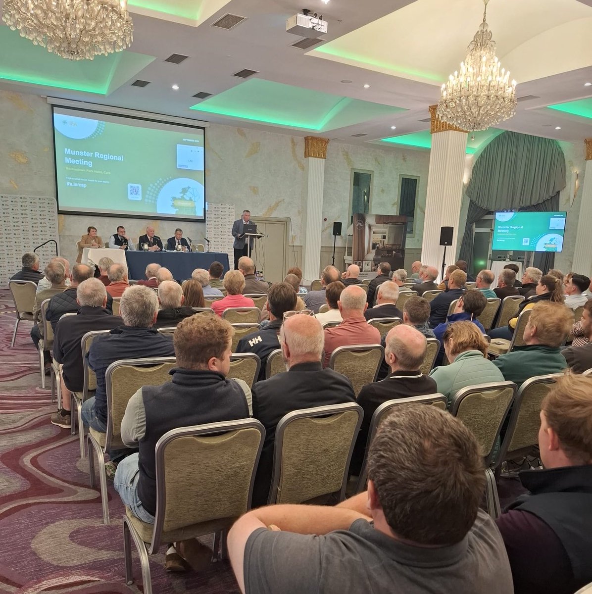 IFAmedia's tweet photo. The Munster Regional CAP Information Meeting is underway in the Rochestown Park Hotel in Cork, with Munster Regional Chair Conor O’Leary opening proceedings. #ProtectCAP https://t.co/oCPxnRJKqD