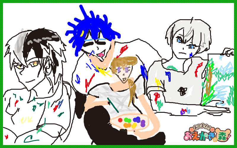 yorukun_uta's tweet photo. お絵描きの森　お疲れ様でした　自画像です
それぞれ自分で描いております

@harigamius_ 
@sou_getsu1212 
@utatako1120 https://t.co/vqdFZmAgHR