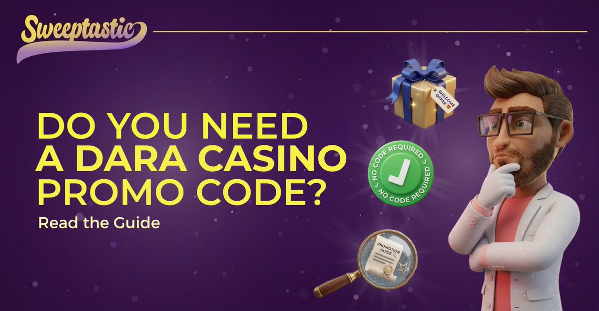 SweeptasticCas's tweet photo. 🎁 DO YOU NEED A DARA CASINO PROMO CODE?

A promo code isn’t required for Dara Casino’s current sign-up offer.

🔎 See how the offer works:

👉 https://t.co/l5mYzbuNky

No purchase necessary · #ad | We may earn a commission · Play responsibly · 18+ https://t.co/rdfmXvq8pY