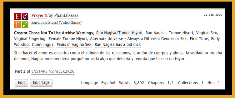 Caeh_lan's tweet photo. #ESNSFWWEEK26
@enstNSFWweek
Day 2:
I wans't able to actually finish the prompts for today (hopefully next week lmao) but I think we are allowed to write about another prompts!
#Nagihiyo #Femhiyori #Bodyworship https://t.co/ypsGpIKsfn