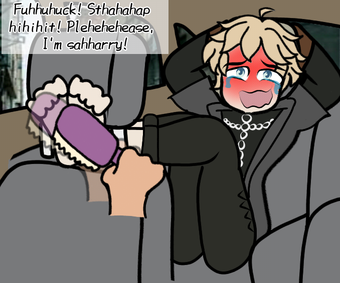 _Brand3rp's tweet photo. Seems Flexi was invited to go on a road trip with some friends! With some photos taken and a slightly annoyed request to be let go... that's when the brush was pulled out. Seems he'll have a busy weekend~

Artist: @Vix_053 
#tickle #tickling #cosquillas https://t.co/sfJoliPOX7