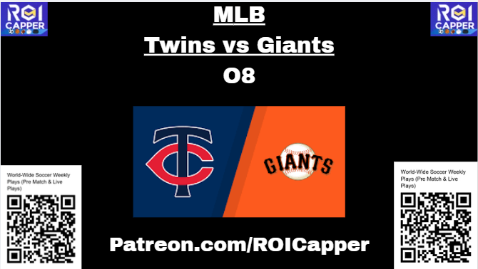 ROICapper1's tweet photo. ⭐️ 20 Likes ♥️ Tuesday #FreePlay ⭐️

Economy Booster ➡️ https://t.co/7kd1A9kwVu ⬅️

#mlb #twins #sfgiants #giants #sportsbets https://t.co/P90f0ZlLID