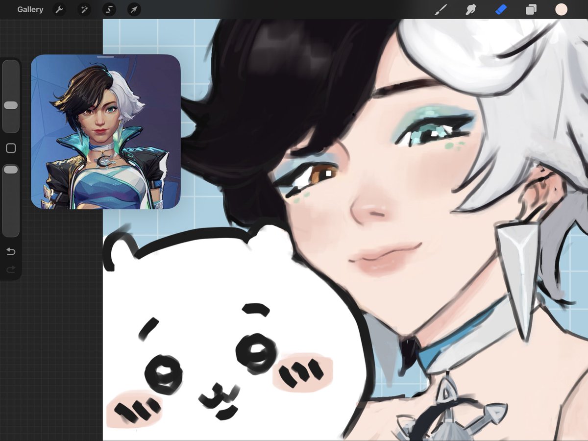 jU_st_aU_ra's tweet photo. cute wip 
#lunasnow #chiikawa #wip #marvelrivals https://t.co/7CZsz6JLZd