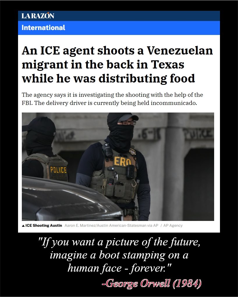DevilleKat84862's tweet photo. New week, same de facto fascist terrorist regime.

If you voted for this ICE trash and think it’s American, you’re 180 degrees off.

#devilleforsenate #abolishice #xenophobia #statesponsoredterrorism #endhate https://t.co/kP0mH16i0p