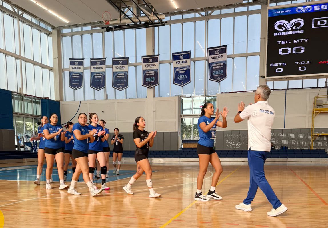 BorregosQRO's tweet photo. 🏐🔥Nuestro representativo de voleibol femenil, Borregos Querétaro, inició su participación en la Conferencia Nacional de Voleibol con una gira de dos partidos en Monterrey.

💙 Victoria 3-2 ante Tigres UANL.
🐏 Victoria de Borregos MTY, con marcador de 3-1.

#BorregosQRO https://t.co/2x3dXpGA40