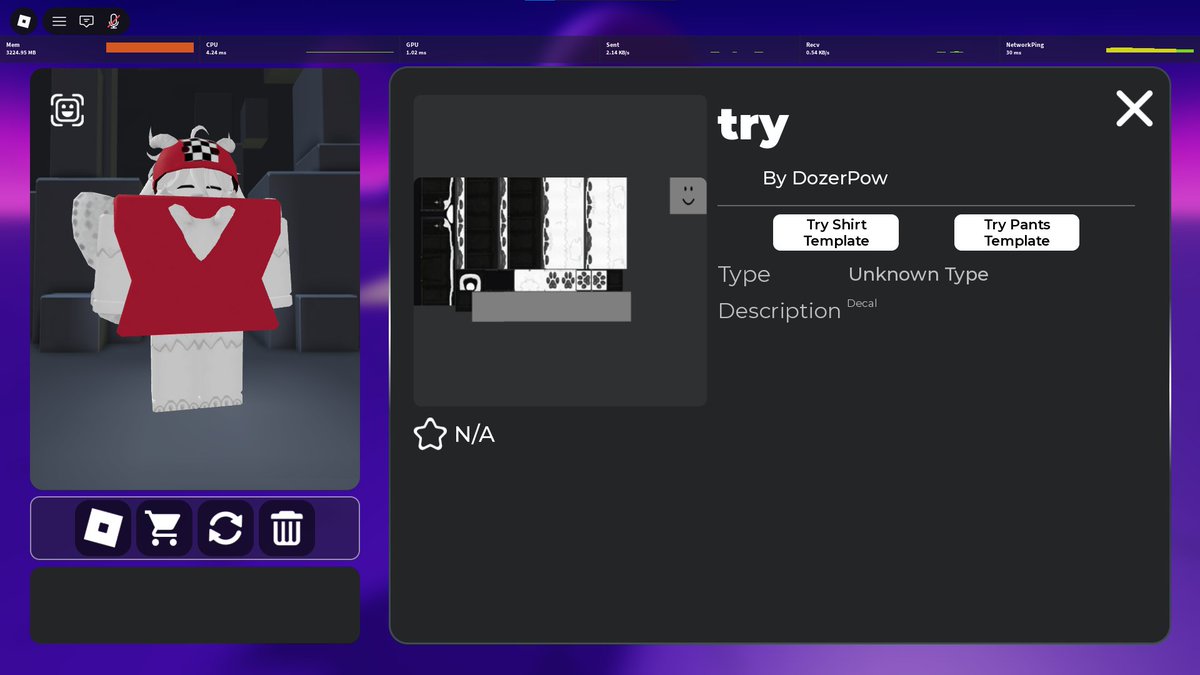 DozerPow's tweet photo. Has anyone seen this?

I was messing around putting image IDs into the link input in Catalog Avatar Creator, and noticed that you can try images as shirt/pants templates. Interesting. https://t.co/ReEbFRd3Wr