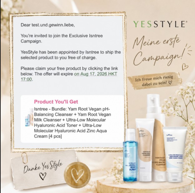 Justin_305865Ma's tweet photo. Unbezahlte Werbung/Produkttest: Meine erste YesStyle-Kampagne! Ich darf vier Produkte der Isntree Yam Root &amp; Hyaluronic Acid-Reihe testen. Ich freue mich auf die K-Beauty-Neuheiten und teile bald meine ehrliche Meinung. Code: TUGL1407 https://t.co/YAqwIxGuzc