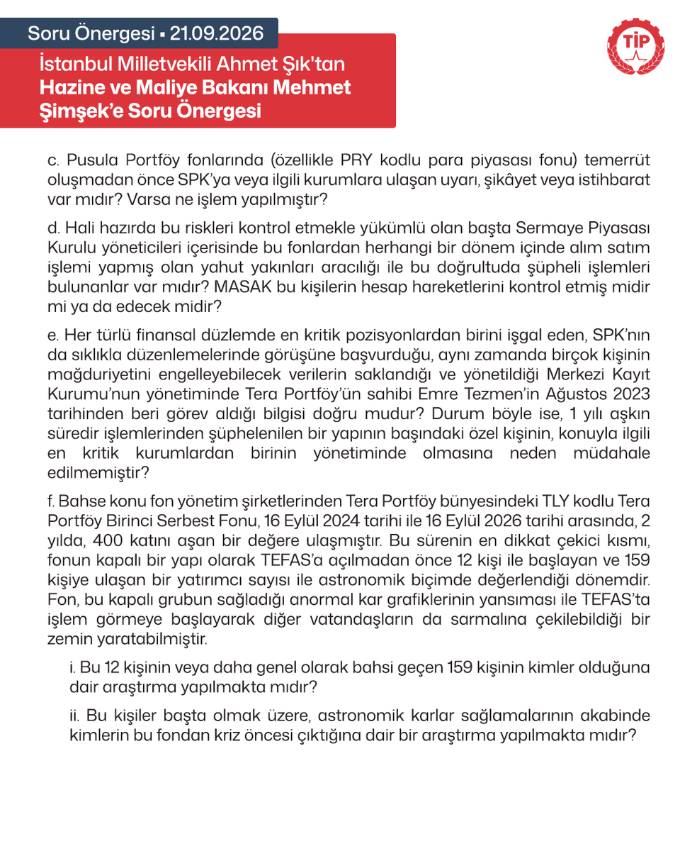 tipgenelmerkez's tweet photo. Soru önergemiz 👇 (1/2) https://t.co/QnKesKRcGM