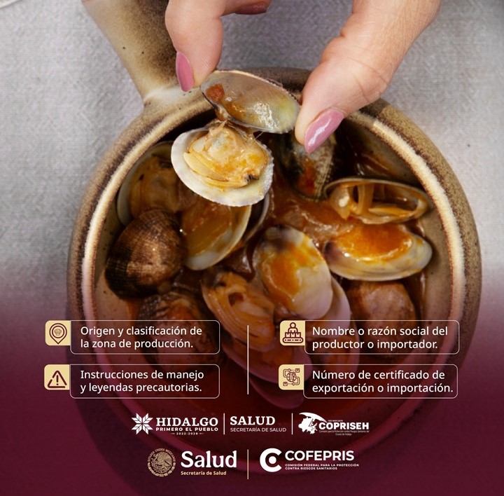 coprisehgo's tweet photo. #MoluscosBivalvos como #ostiones, 🐚 #almejas, #mejillones y #callodehacha requieren control sanitario.
Al consumirse crudos o con poca cocción y filtrar grandes volúmenes de agua, pueden acumular contaminantes peligrosos.
Elige siempre productos de productores autorizados . https://t.co/kEIPtkVWjB