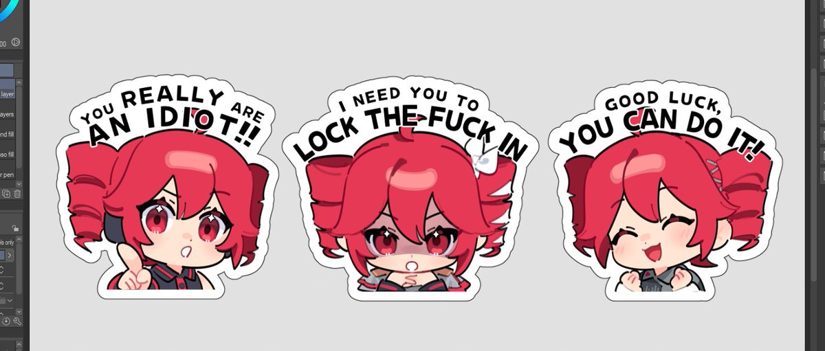 grimruu's tweet photo. made some silly motivational(?) teto stickers🥖!! https://t.co/PLIElvUvzQ