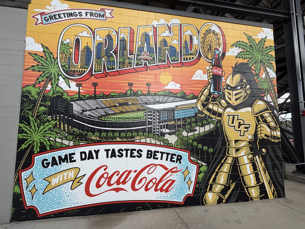 SonsofUCF's tweet photo. Nice new mural inside the Bounce House by Section 135. #UCF https://t.co/ei1jHvoEiH
