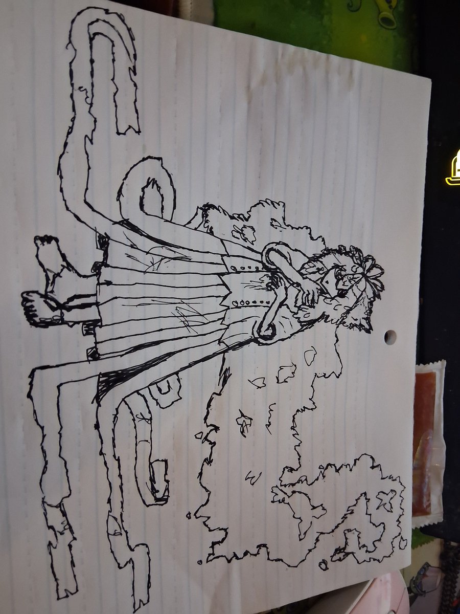 Sanson_7707's tweet photo. // So I finally drew again, I'm not the best at drawing but I tried my best!! Also uhh there is my reference piece with it. https://t.co/vl3xfPnpGR