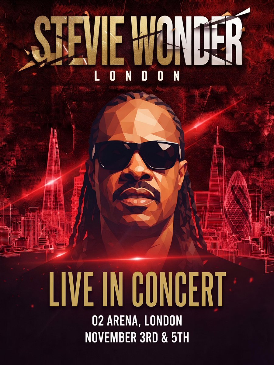 LuxAfrique's tweet photo. Celebrating decades of timeless music history, Stevie Wonder is set to headline The O2, London on the 2rd &amp; 5th November 2026. Get VIP access: https://t.co/TGTWT0ESrg 

​#StevieWonder #TheO2 #VIPHospitality #LondonConcerts #LuxAfrique https://t.co/EXonoYewu1