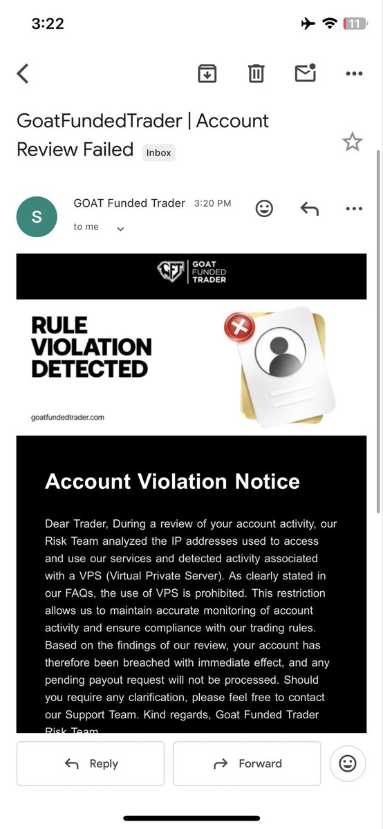 KwehEdgefx's tweet photo. @PropFirmsGuru @the5erstrading @Rajkuma66295964 Help my account was breached over ip vps that I don’t even own. They are not even responding to me again. After passing all the phases @GoatFunded decided to breach my account, I don’t even own a VPS https://t.co/bIXq2dUuTd