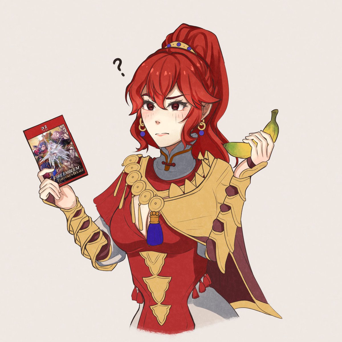 kaden08mm's tweet photo. 「Why does everybody keep buying this game with a banana?」 #Nintendo #FireEmblem https://t.co/JApksSsol5