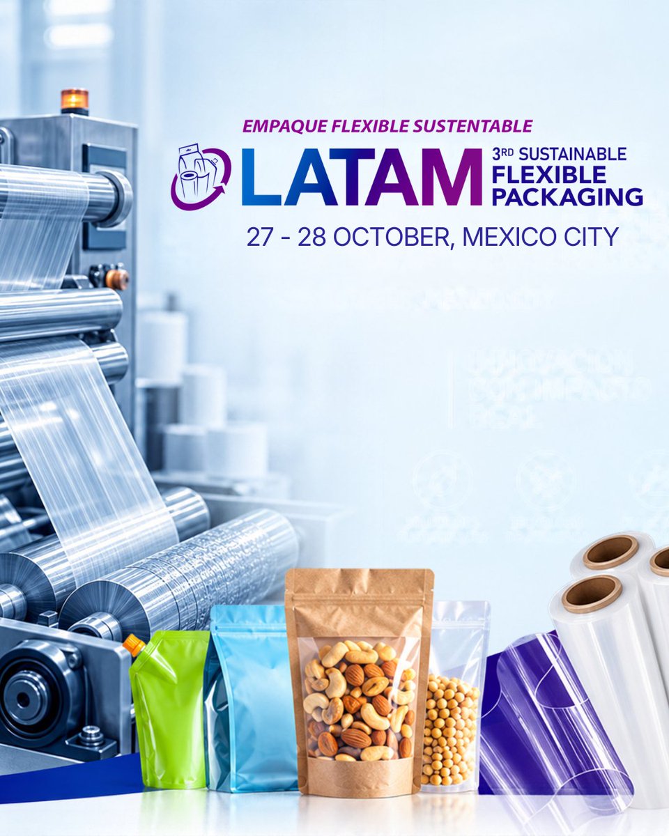 ecoceac's tweet photo. ¡Acompáñanos en la 3rd Sustainable Flexible Packaging LATAM 2026! ♻️🌎

Este 27 y 28 de octubre, en Ciudad de México, estaremos conversando sobre los retos y oportunidades para avanzar hacia una mayor circularidad de los envases flexibles.

🎤 Adrián Velasco, nuestro Director de Empaques Plásticos Flexibles, compartirá avances y estrategias para fortalecer la valorización de estos materiales en México.

🤝 Mayra Hernández, nuestra Directora de Asuntos Gubernamentales y Regulatorios, participará en el panel “La transición de México a la economía circular”.

Dos días para compartir conocimiento, conectar perspectivas y seguir impulsando soluciones. 💚

📅 27-28 de octubre | 📍 Ciudad de México
📌 Marriott Mexico City Reforma 

#ECOCE #SustainableFlexiblePackaging #EconomíaCircular #PlásticosFlexibles #México