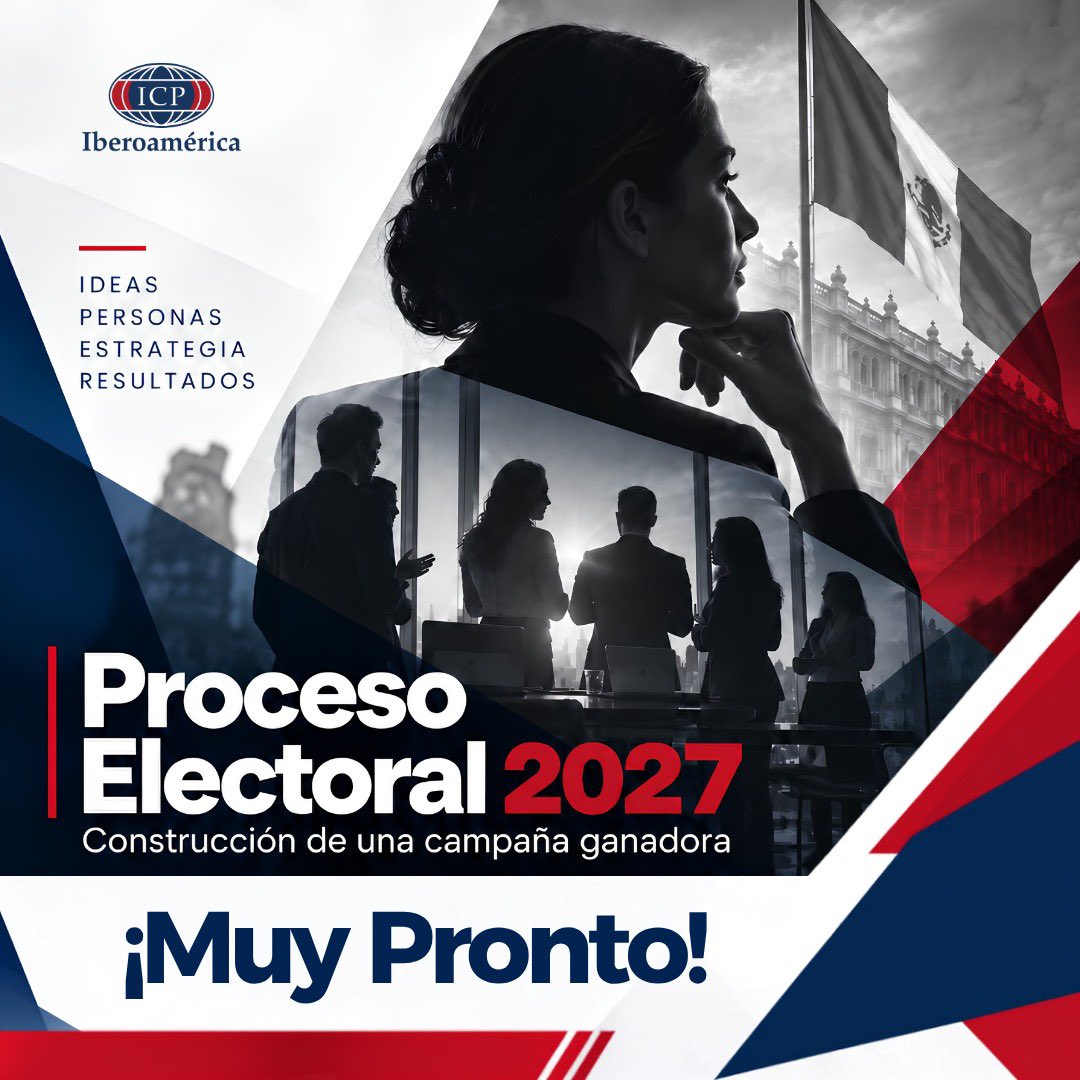 ICPIberoamerica's tweet photo. 🗳️ ¿Sabes cómo construir una Campaña Ganadora?
El escenario electoral de 2027 plantea nuevos desafíos en la construcción de proyectos políticos, una campaña requiere más que un candidato y un mensaje
PROCESO ELECTORAL 2027
Construcción de una Campaña Ganadora
#Compol #Cipol https://t.co/vzm75z50gL