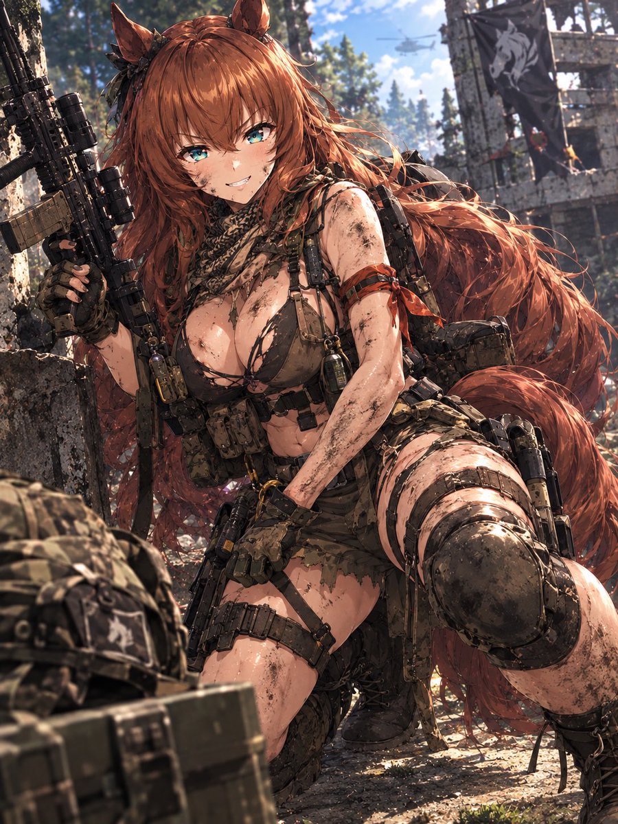 muchitaro6969's tweet photo. サバゲーマルゼン先輩

#AIイラスト
#ウマ娘
#ウマ娘イラスト
#マルゼンスキー
#サバゲー https://t.co/i2Xa95istw