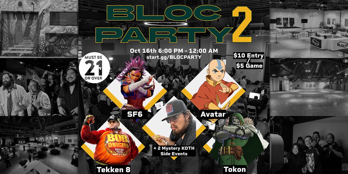 BayAreaMadHouse's tweet photo. Bloc Party Returns Next Month On October 16th!

Games FT
#StreetFigher6
#Tekken8
#Avatar
#MARVELTōkon 
&amp; Two Mystery King Of The Hill Side Events

TY For the Amazing Response To The 1st One and We Will Make Each One Better! 2nd Stream is On The Way!

Info:
https://t.co/qOvje1m6hl https://t.co/9EnNNbE4wC