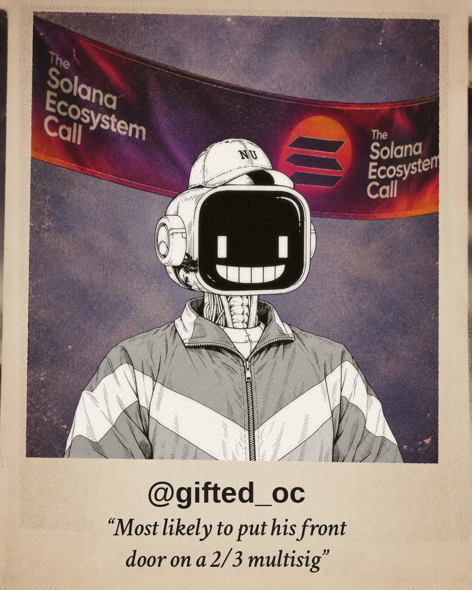 gifted_oc's tweet photo. my solana high yearbook says: i am most likely to put his front door on a 2/3 multisig.

checks out.

solana high forever!

https://t.co/XXHtz7X5m1 https://t.co/40uMPbyLkM