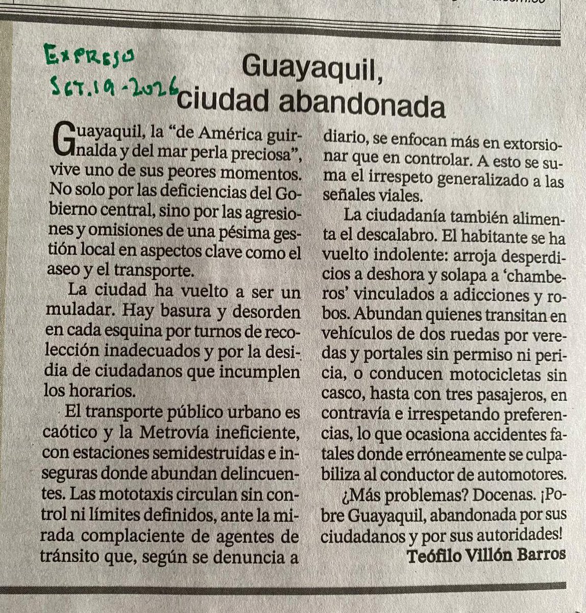 jorgelayanag's tweet photo. @atenciongye Confirmado Guayaquil abandonada https://t.co/bT2kgOURYM