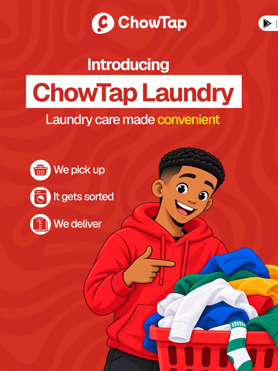 orderchowtap's tweet photo. Let's make laundry one less thing to worry about when school resumes.
Save this for your first week back.
#OrderChowTap https://t.co/8r756O7omy