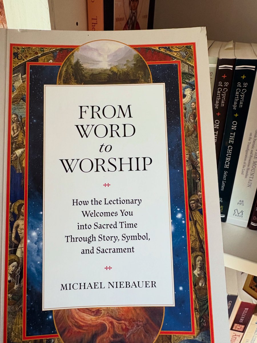 MattMBarrett's tweet photo. In a sacramental understanding of reality time becomes sacred, everything oscillating around Christ and his cosmos. Congratulations to Michael Niebauer on his new book on the Lectionary with @readbakerbooks. Look for an interview @CredoMagazine https://t.co/3b0KuFVR1s
