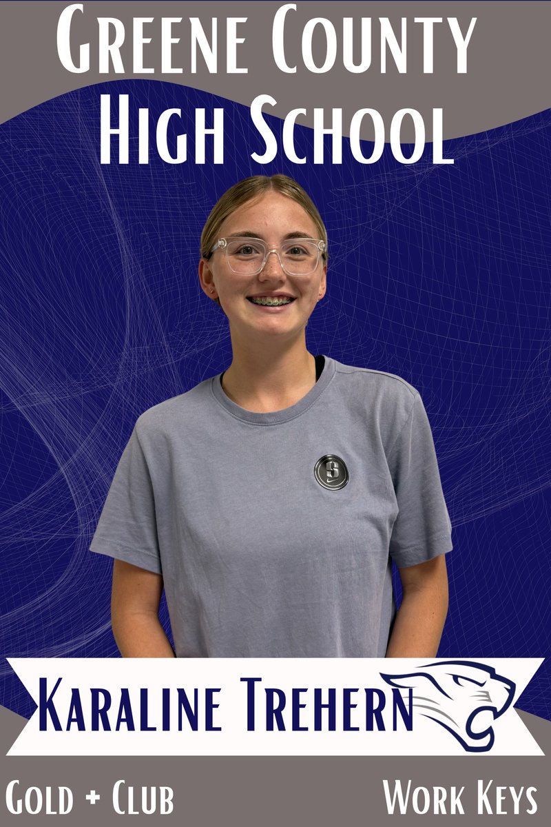 GchsCats's tweet photo. This week we are proud to recognize Ayden Henderson and Karaline Trehern as members of the WorkKeys Gold+ Club.

🎓 Achievement:
➡️ Gold or higher on the ACT WorkKeys

📸 Stay tuned as we continue to spotlight students who are raising the bar each week. https://t.co/eCWJJTFFJU