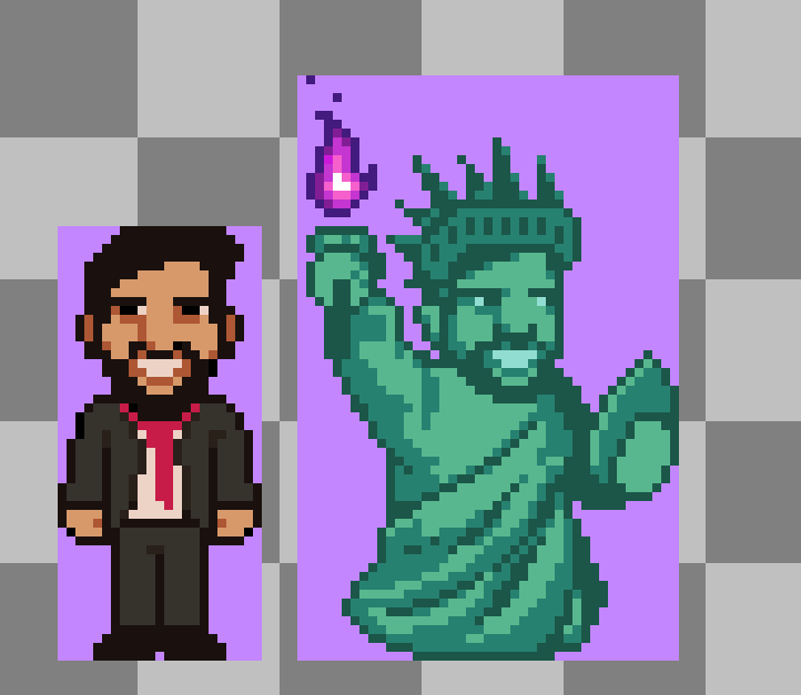 HazeyPurple_'s tweet photo. bored so i made light and darkworld mamdani https://t.co/GqI3XIWV5J