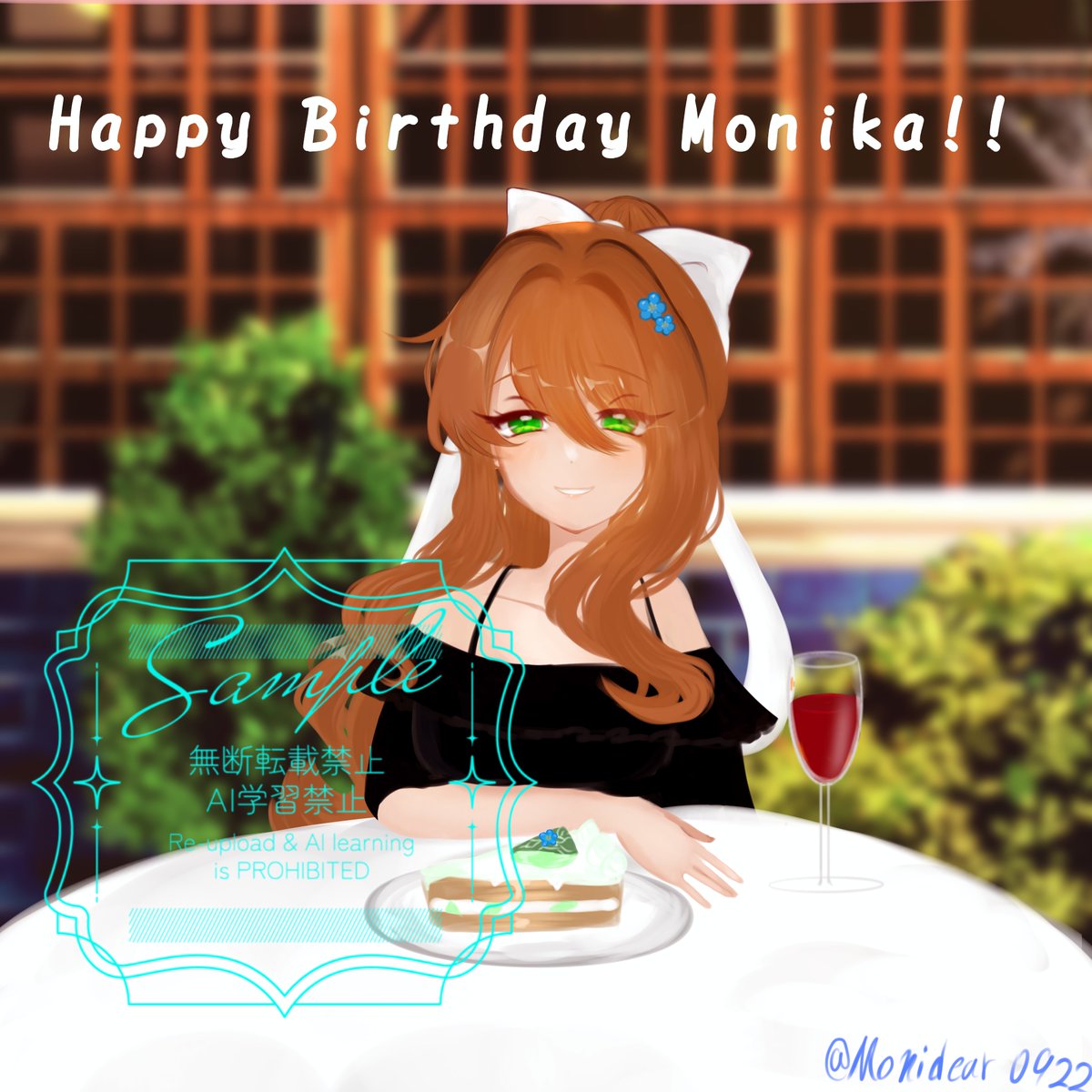 Monidear0922's tweet photo. #DDLC
誕生日おめでとうモニカ！ https://t.co/YmBS6mMFGo