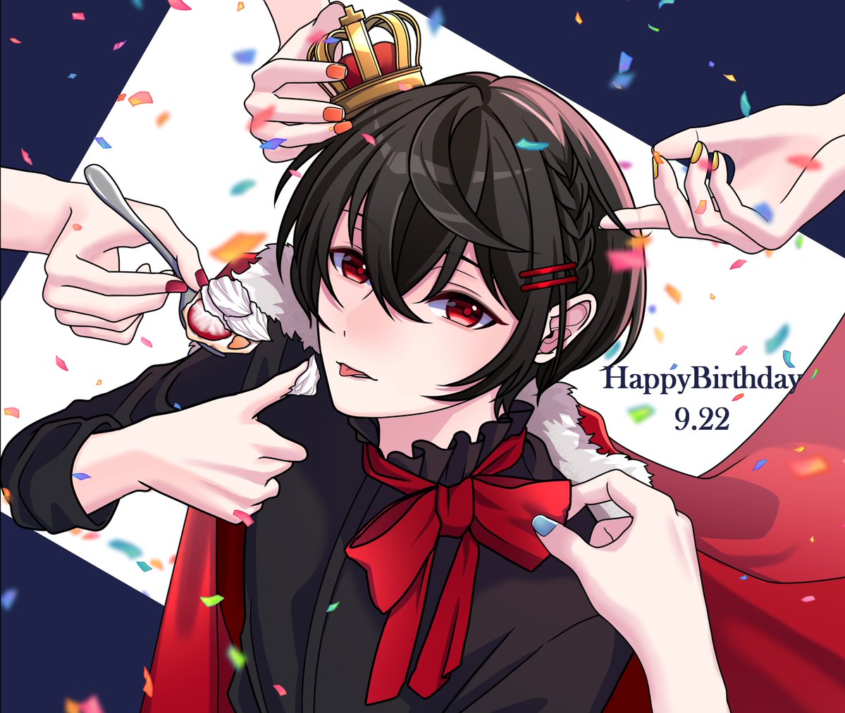 illust_mofu's tweet photo. 誕生日おめでとう～～～- ̗̀ 🎂  ̖́-

 #朔間凛月生誕祭2026
 #朔間凛月誕生祭2026 https://t.co/8Hce9D0uaw