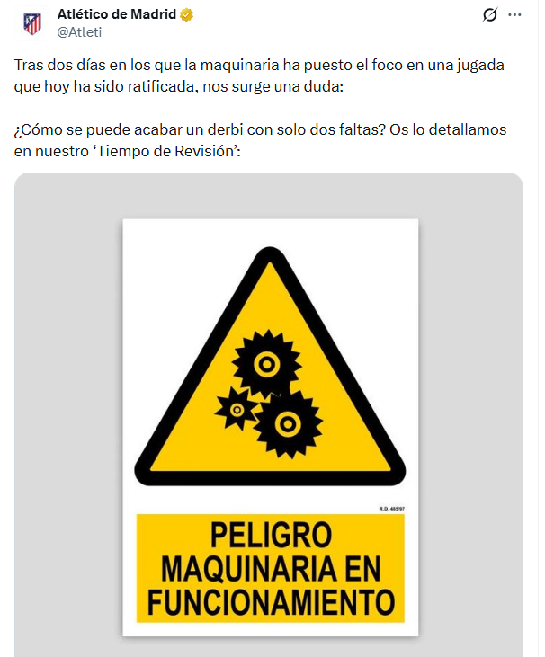 MadridSports_'s tweet photo. Hoy no hay maquinaria. Por lo que sea @Atleti https://t.co/7ECm4ciHjE