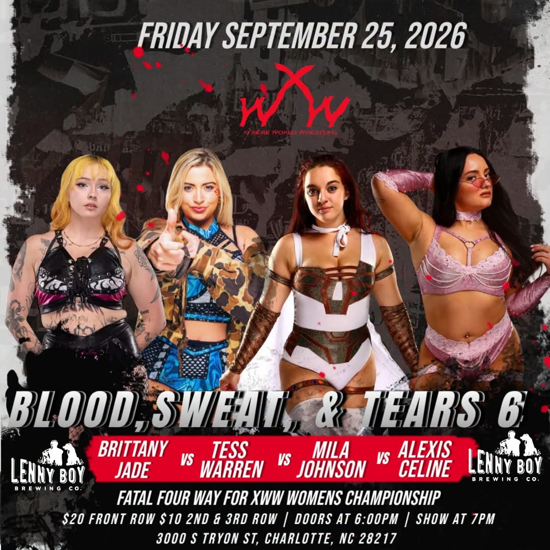 XwwOfficial's tweet photo. Fresh off her #UKTour #TessWarren returns to take on the 3 women who been a thorn in the champs side. @thealexisceline @MilaJohnsonPro @sadhooligan challenge for the title. Will the Women's division remain a #BlessedHotMess or will there be a new #WorldChampion ? https://t.co/9EZBo1gz9E