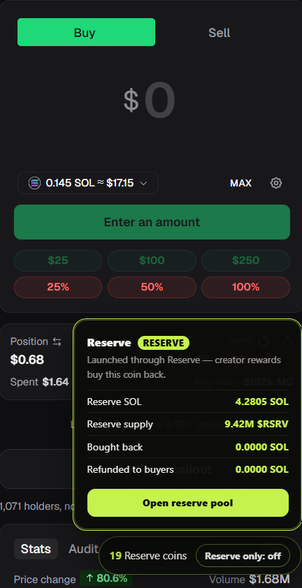 rsrvprotocol's tweet photo. Reserve Extension V1 is ready. 

You can now download it and load it directly into your browser while we wait for Google to approve the extension store listing.

With it, you can:
• See which tokens on https://t.co/f4qhPXruQE have Reserve protection
• Use the Reserve pool directly inside https://t.co/f4qhPXruQE

This is V1. More improvements, upgrades, and more platforms coming over time.

https://t.co/Jm0QgD5H7h